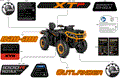 BODY - FEATURE DECALS - 2026 CAN AM OUTLANDER MAX 1000R 4X4 XT P - MINERAL GRAY SATIN - (2)