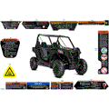 BODY - WARNING DECALS - 2025 CAN AM MAVERICK TRAIL 700 DPS - TIMELESS BLACK METALLIC - 50" WIDTH CALI