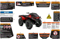 BODY - WARNING DECALS - 2024 CAN AM OUTLANDER 1000R EFI 4X4 X MR - LEGION RED