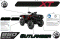 BODY - FEATURE DECALS - 2025 CAN AM OUTLANDER 850 4X4 XT - FIERY RED METALLIC