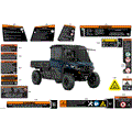 BODY - WARNING DECALS - 2025 CAN AM DEFENDER PRO HD10 LTD CAB - DUSTY NAVY - 67" WIDTH