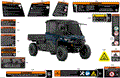 BODY - WARNING DECALS - 2025 CAN AM DEFENDER PRO HD10 LTD CAB - DUSTY NAVY - 67" WIDTH CALI