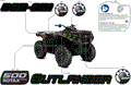 BODY - FEATURE DECALS - 2026 CAN AM OUTLANDER 500 4X4 DPS - CALI - DARK WILDLAND CAMO