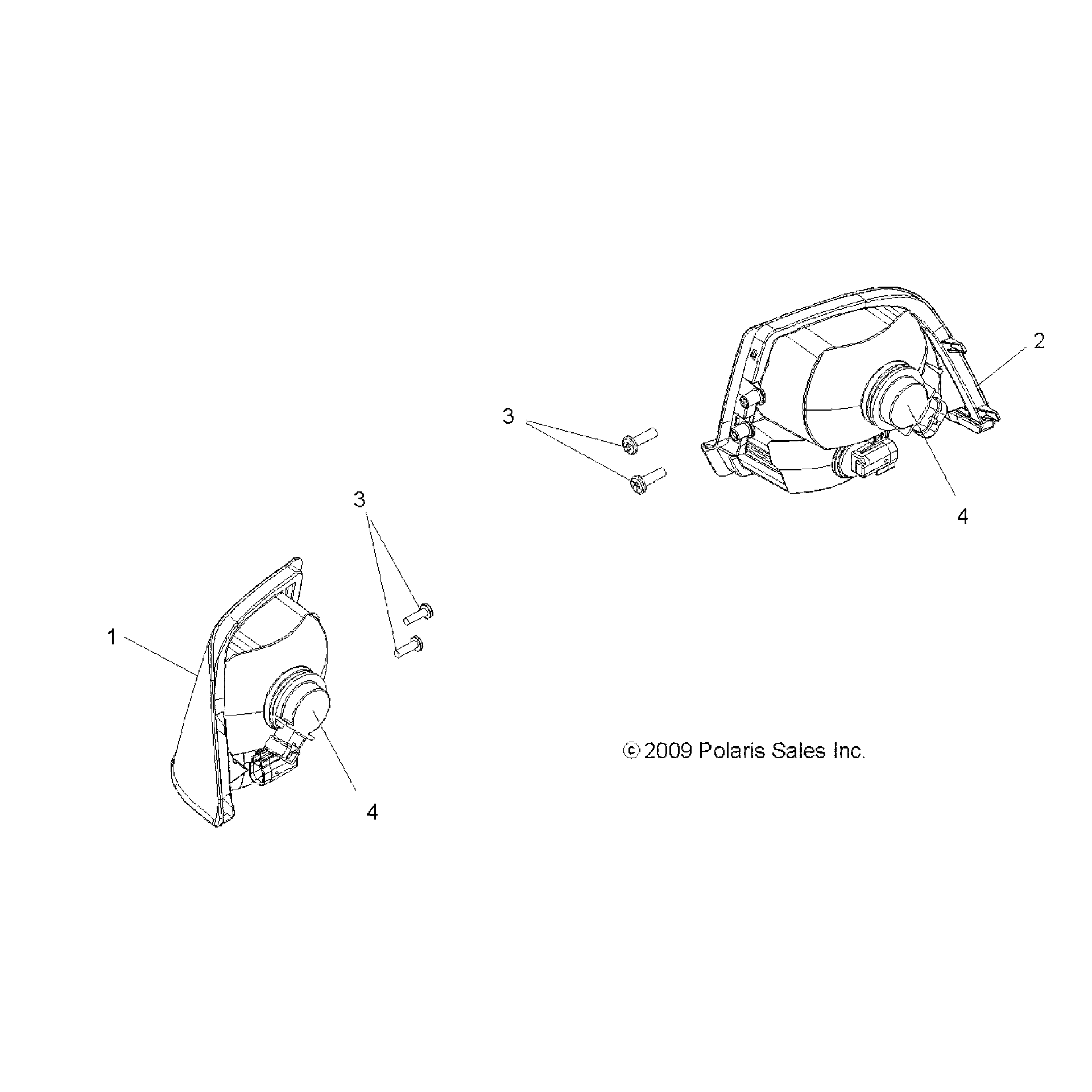 An Image of a Genuine Polaris Parts Schematic Diagram showing the schematic - ELECTRICAL: TAILLIGHTS - 2019 POLARIS SPORTSMAN 570 EFI X2 EPS