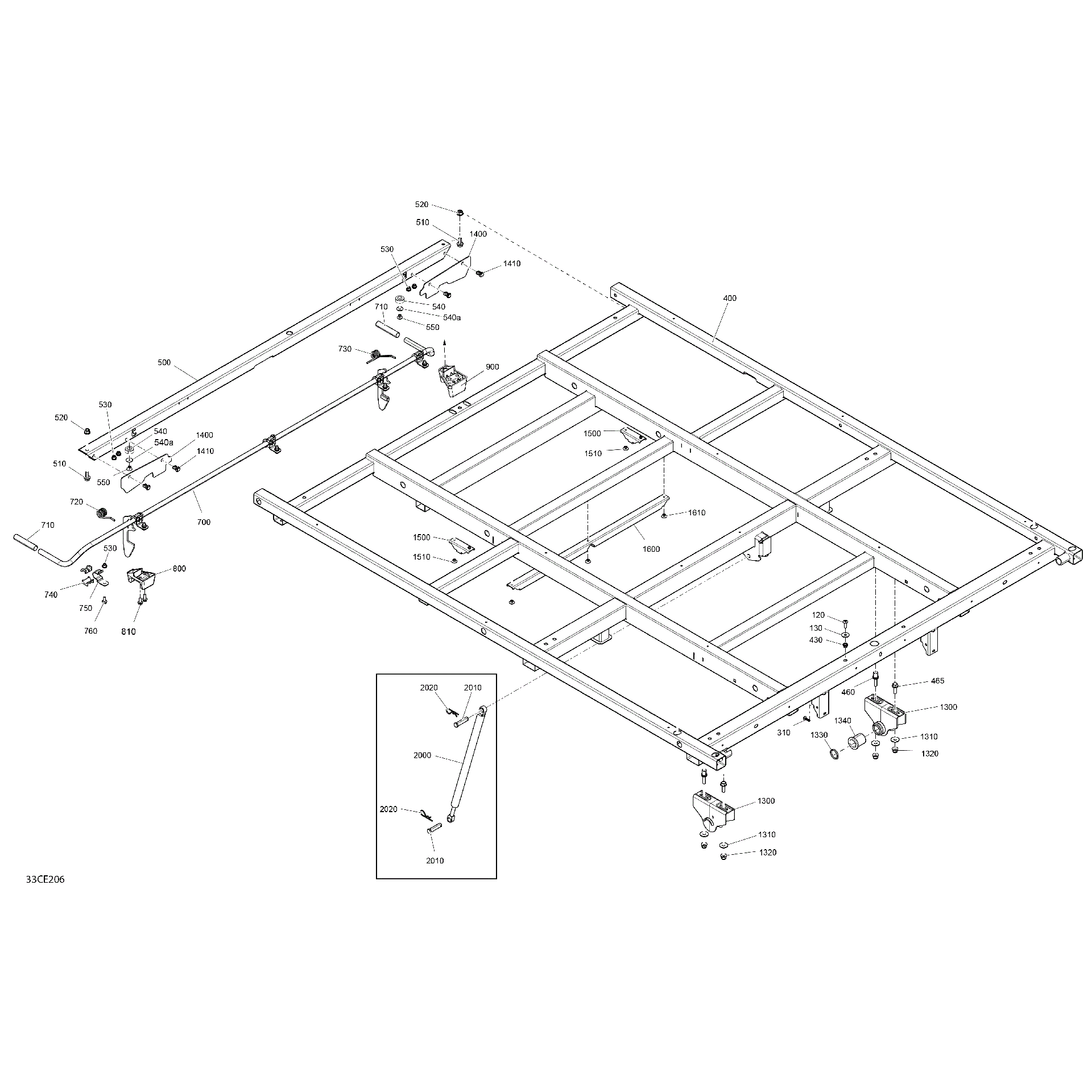 An Image of a Genuine Can-Am Parts Schematic Diagram showing the schematic - BODY - CARGO - LOWER SECTION