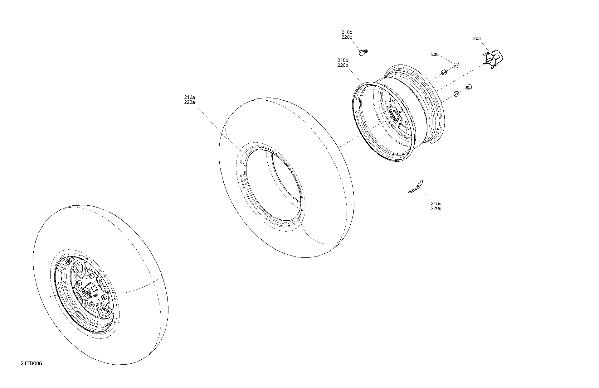 An Image of a Genuine Can-Am Parts Schematic Diagram showing the schematic - DRIVE - FRONT WHEELS