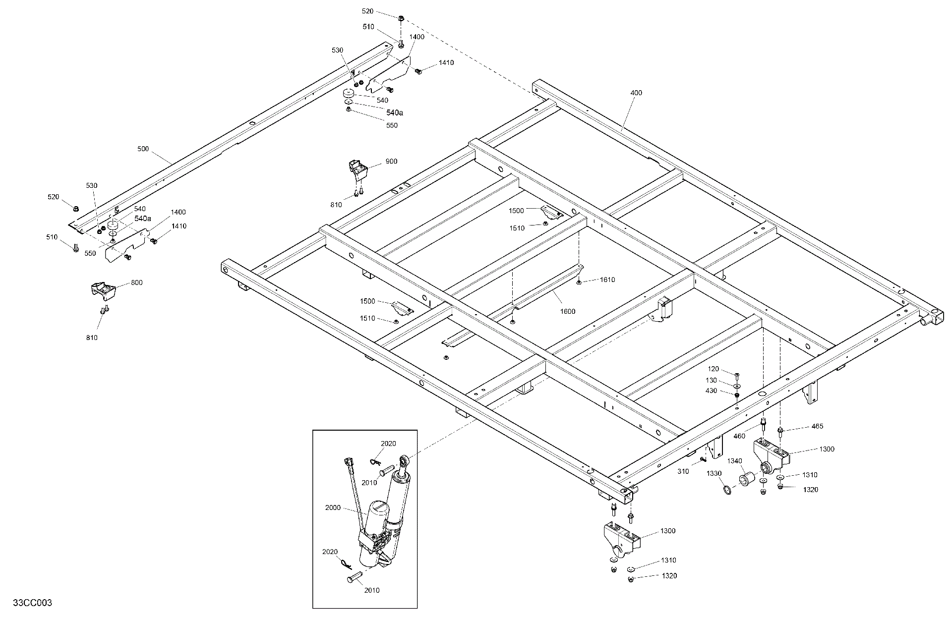 An Image of a Genuine Can-Am Parts Schematic Diagram showing the schematic - BODY - CARGO - LOWER SECTION