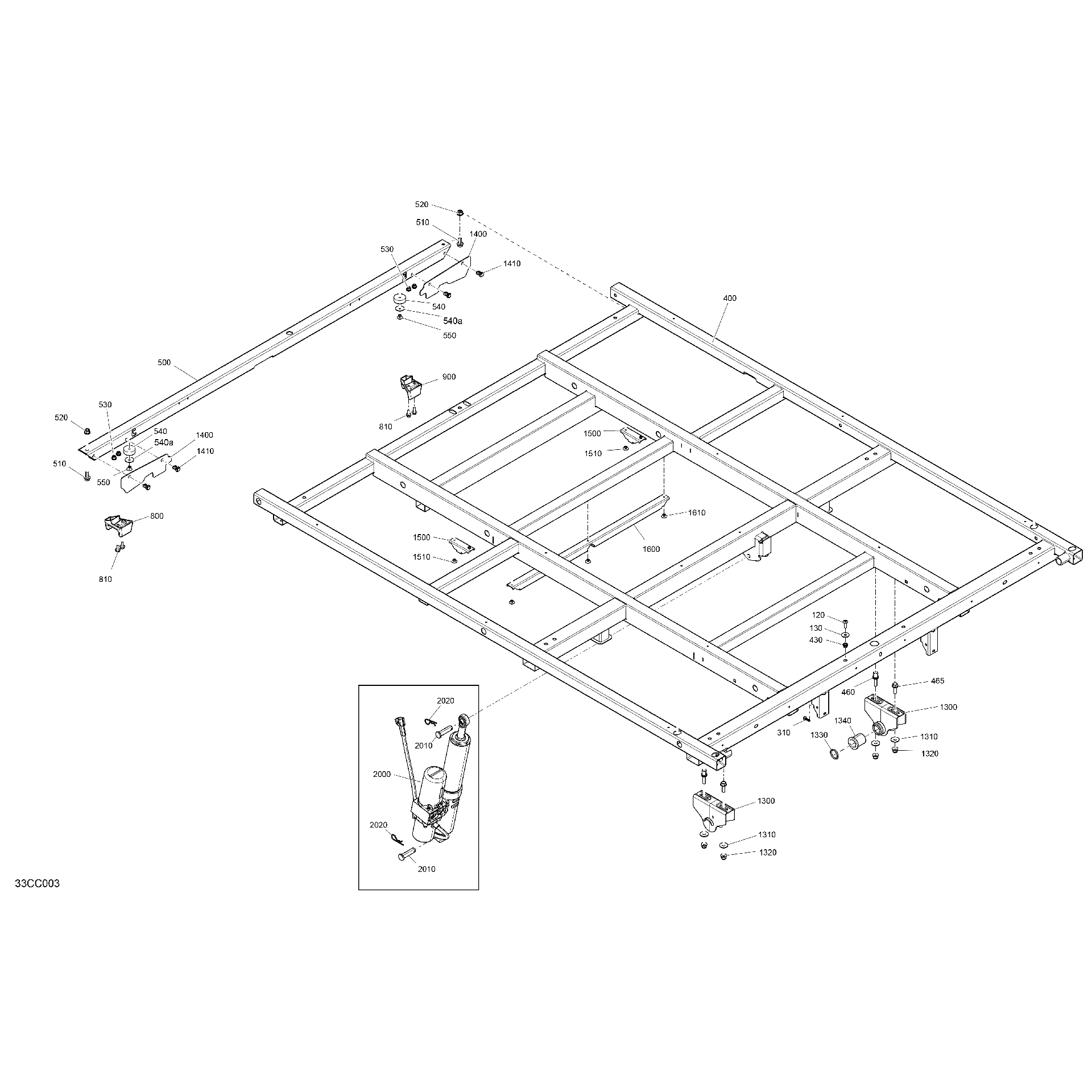 An Image of a Genuine Can-Am Parts Schematic Diagram showing the schematic - BODY - CARGO - LOWER SECTION