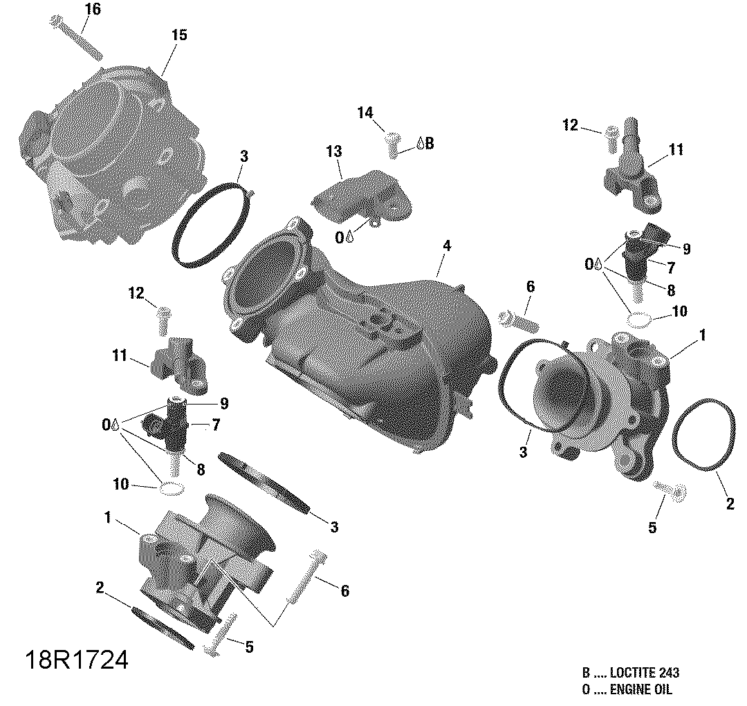 An Image of a Genuine Can-Am Parts Schematic Diagram showing the schematic - AIR INTAKE MANIFOLD AND THROTTLE BODY - HD10