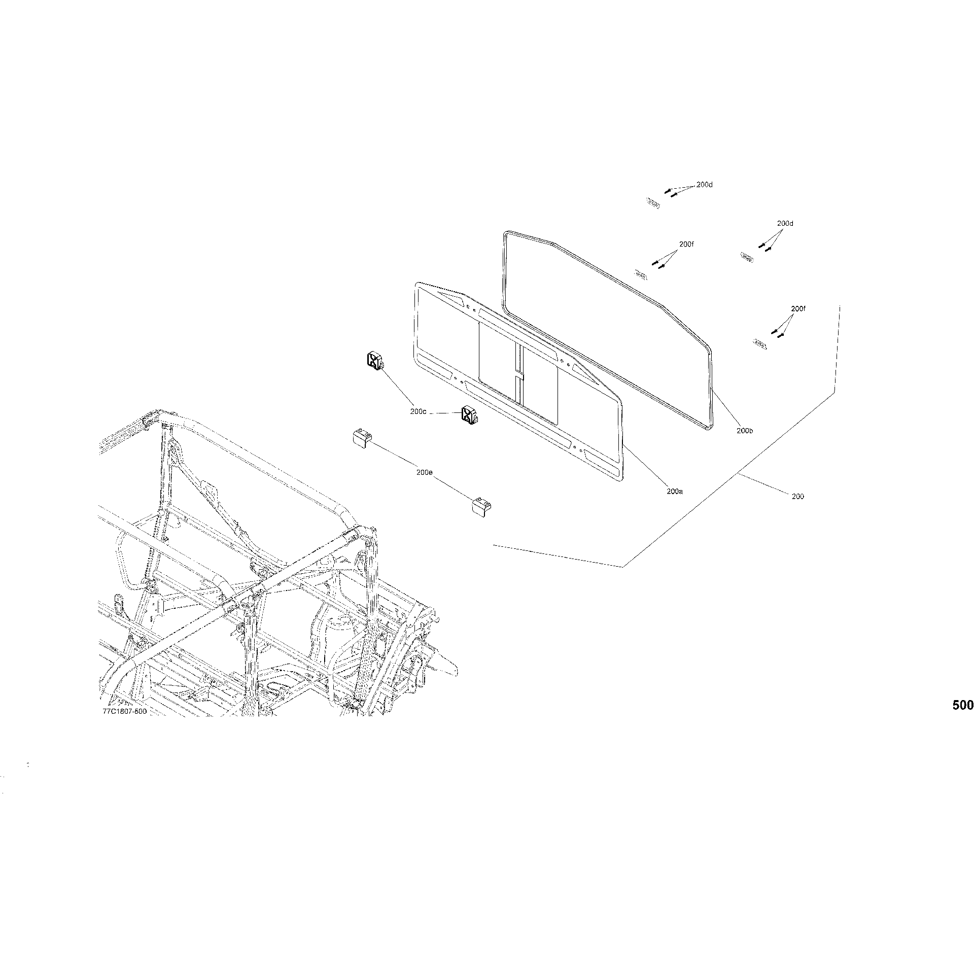 An Image of a Genuine Can-Am Parts Schematic Diagram showing the schematic - CAB INTERIOR - DIVISIONS