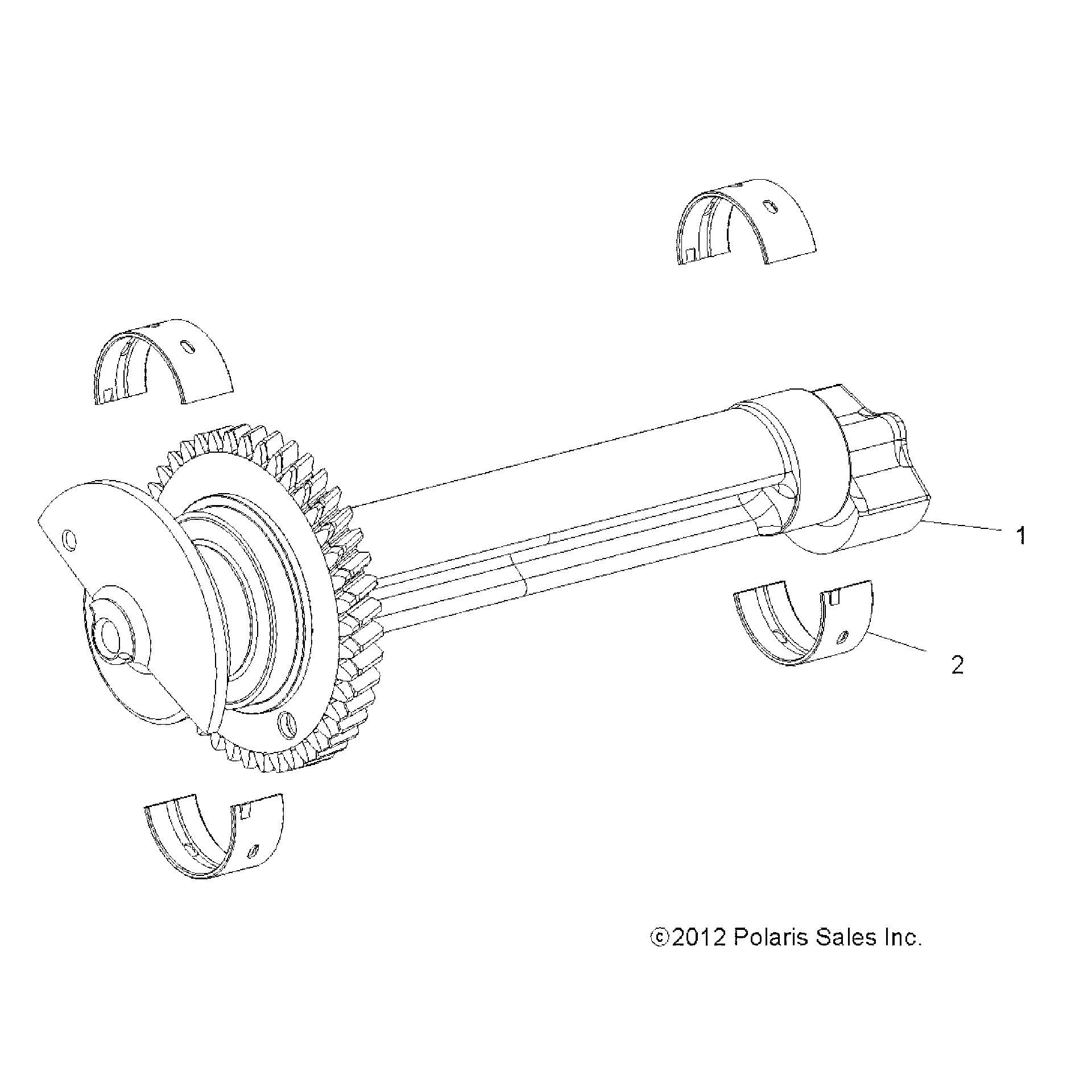 An Image of a Genuine Polaris Parts Schematic Diagram showing the schematic - ENGINE: BALANCER - 2016 POLARIS ACE 900 EFI EPS