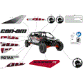 BODY - DECALS - 2025 CAN AM MAVERICK R MAX - CATALYST GRAY - 77" WIDTH CALI