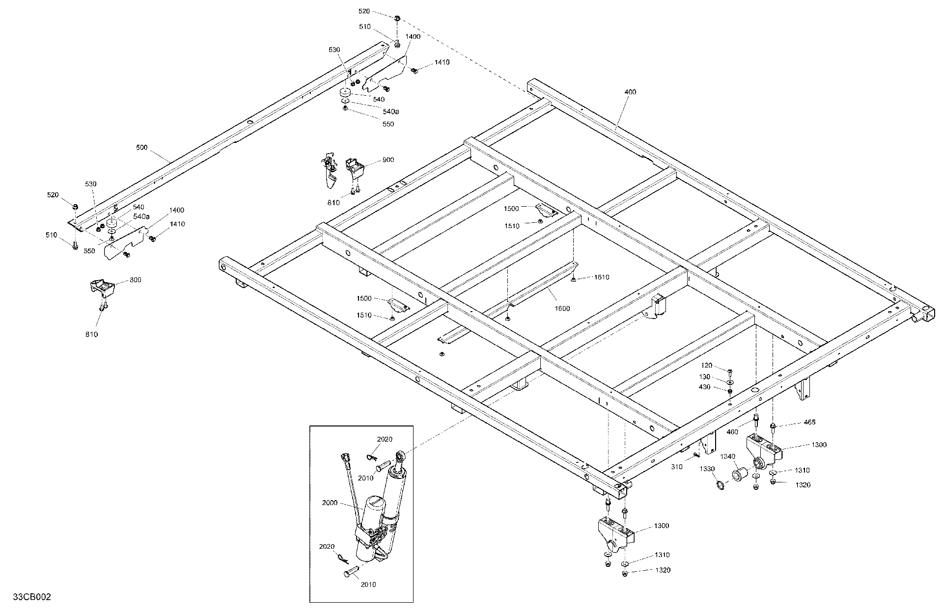 An Image of a Genuine Can-Am Parts Schematic Diagram showing the schematic - BODY - CARGO - LOWER SECTION