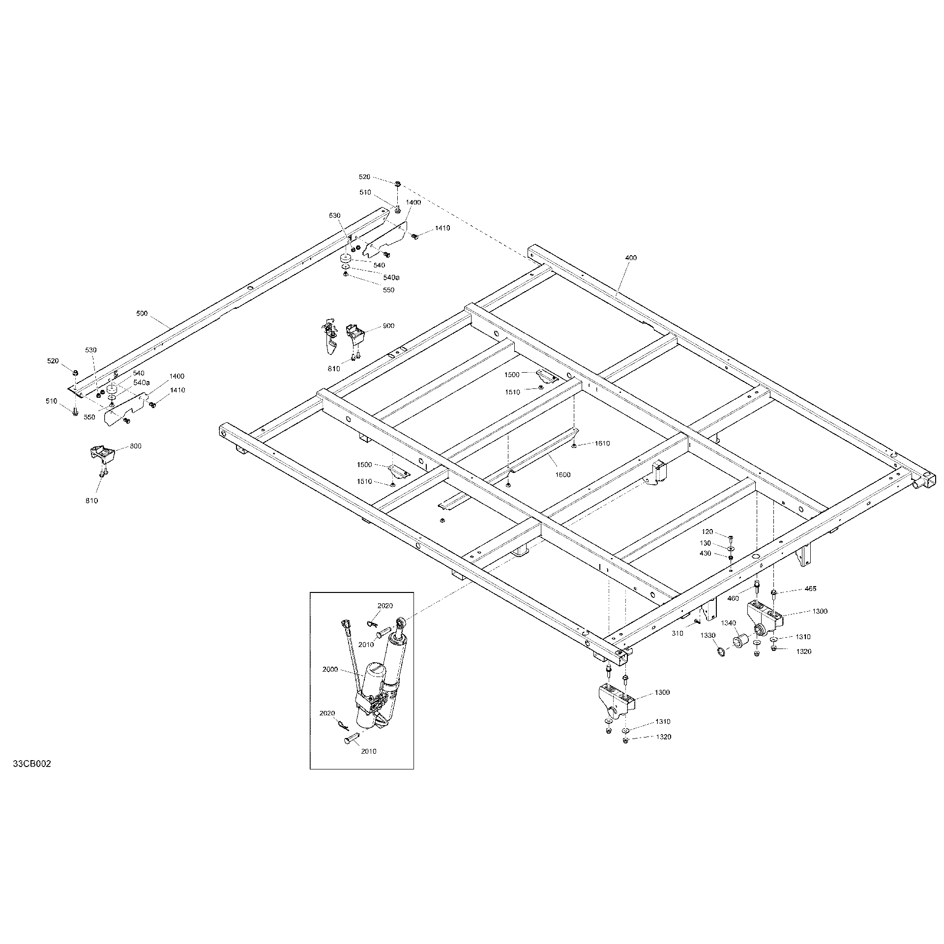 An Image of a Genuine Can-Am Parts Schematic Diagram showing the schematic - BODY - CARGO - LOWER SECTION