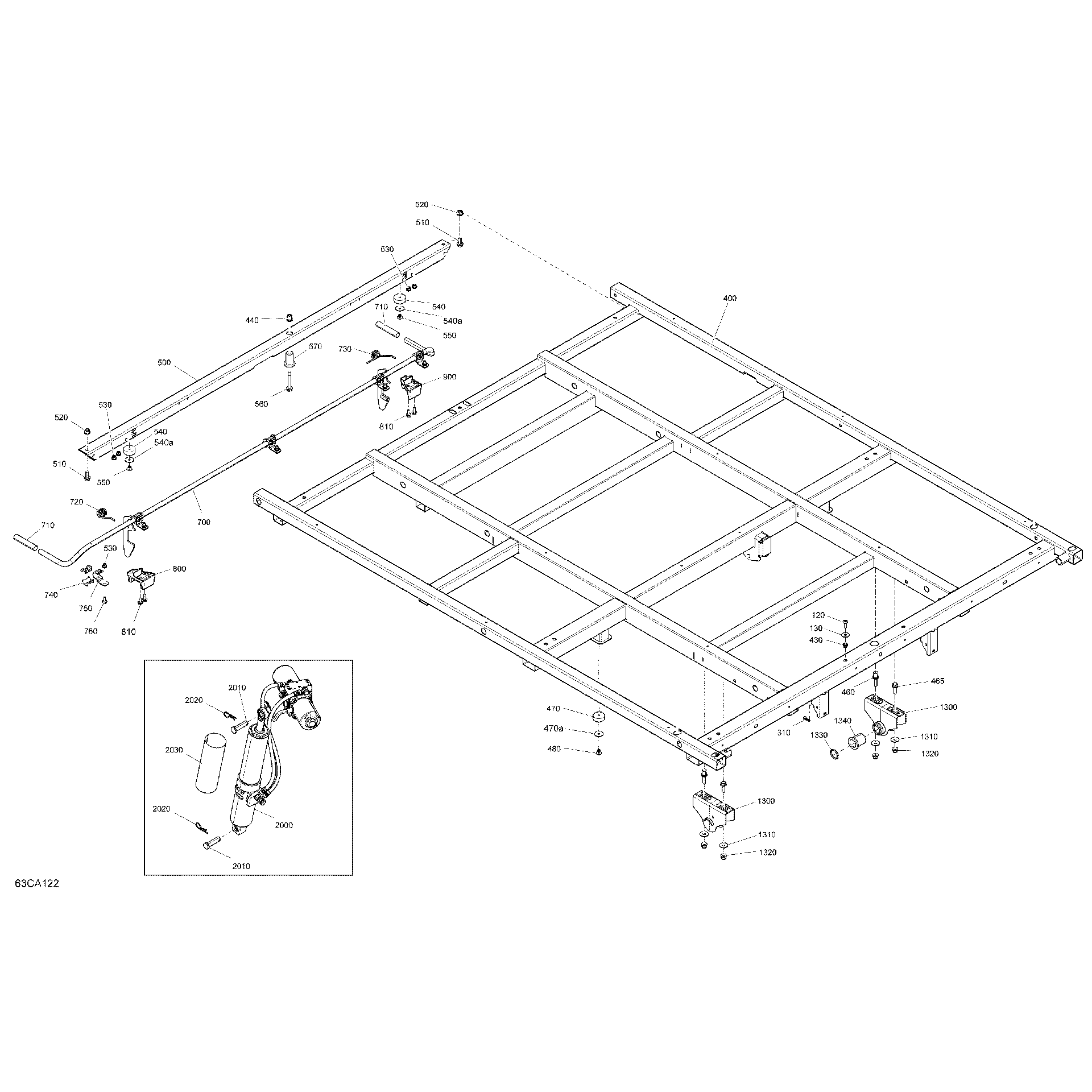 An Image of a Genuine Can-Am Parts Schematic Diagram showing the schematic - BODY - CARGO - LOWER SECTION