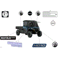 BODY - DECALS - 2026 CAN AM DEFENDER PRO HD10 LTD CAB - DUSTY NAVY SATIN - 65" WIDTH - (2)