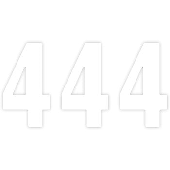 Pro Number 4 White 8" by Factory Effex