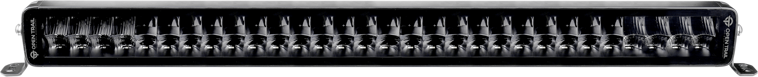 The Stealth Led Light Bar 30 by Open Trail features a durable metal housing and multiple rows of Osram LEDs, delivering powerful combo beam off-road lighting, ideal for mounting on vehicles.
