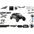 BODY - DECALS - 2026 CAN AM MAVERICK R MAX X RC SAS - LOFT GREEN SATIN - 77" WIDTH