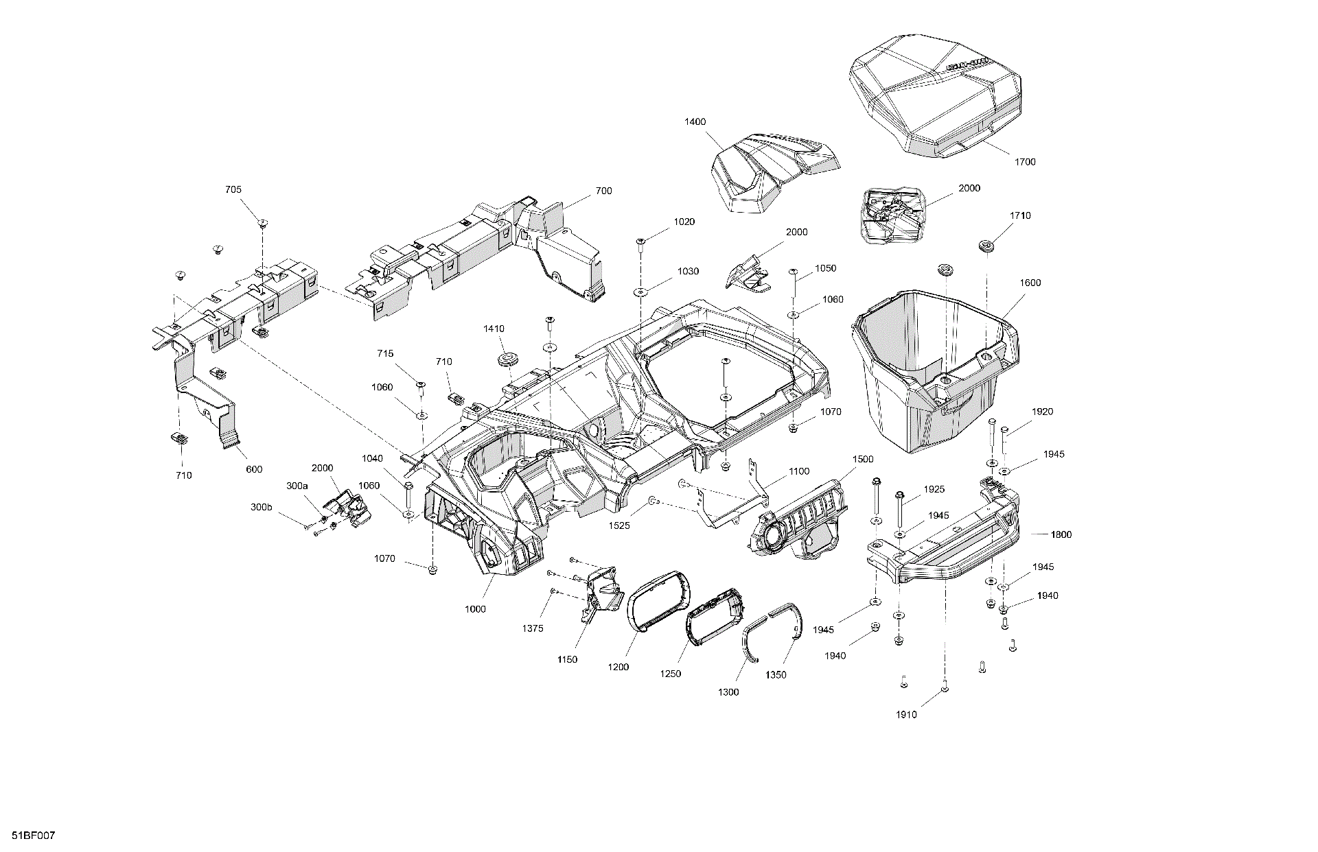 An Image of a Genuine Can-Am Parts Schematic Diagram showing the schematic - CAB INTERIOR - DASHBOARD