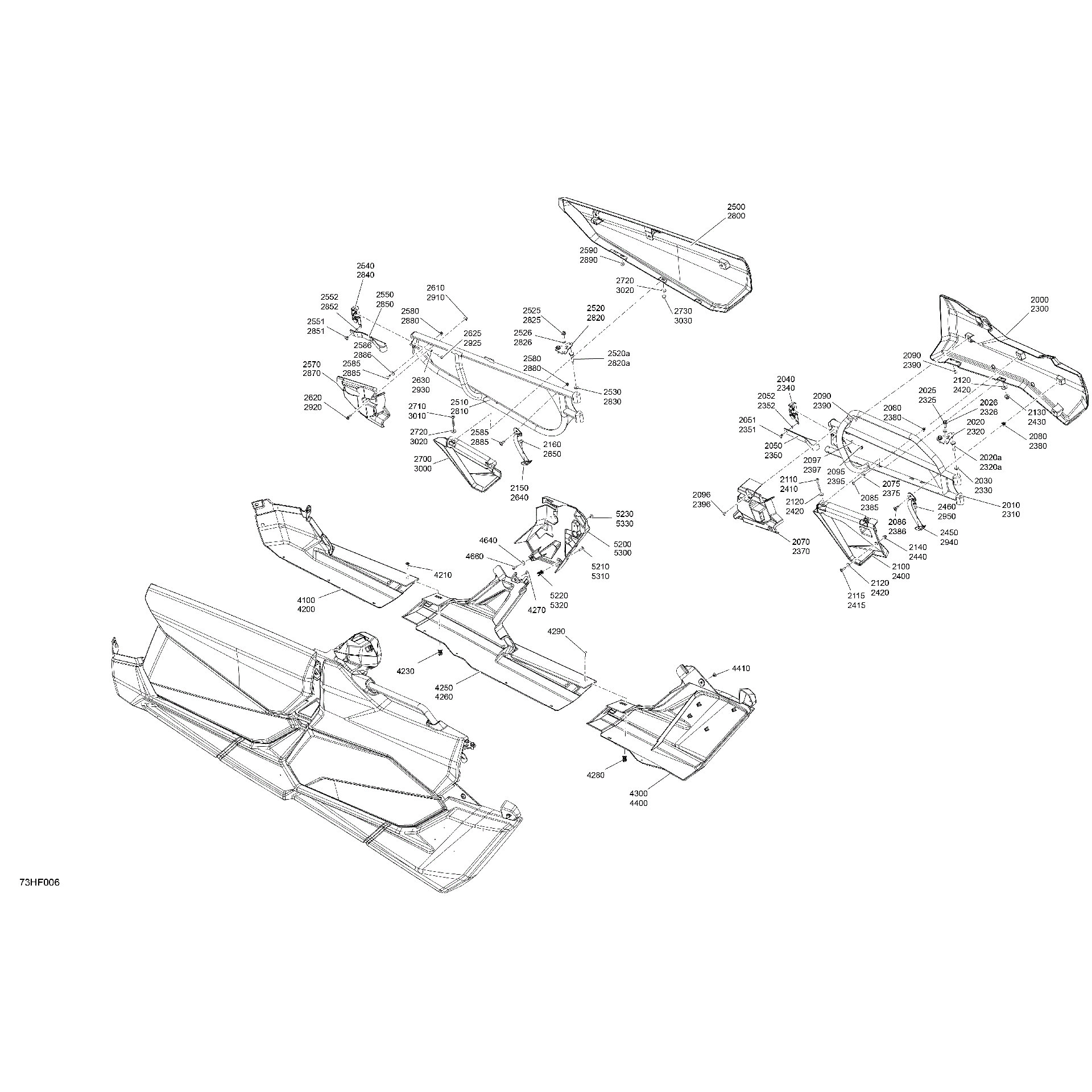 An Image of a Genuine Can-Am Parts Schematic Diagram showing the schematic - BODY - DOORS