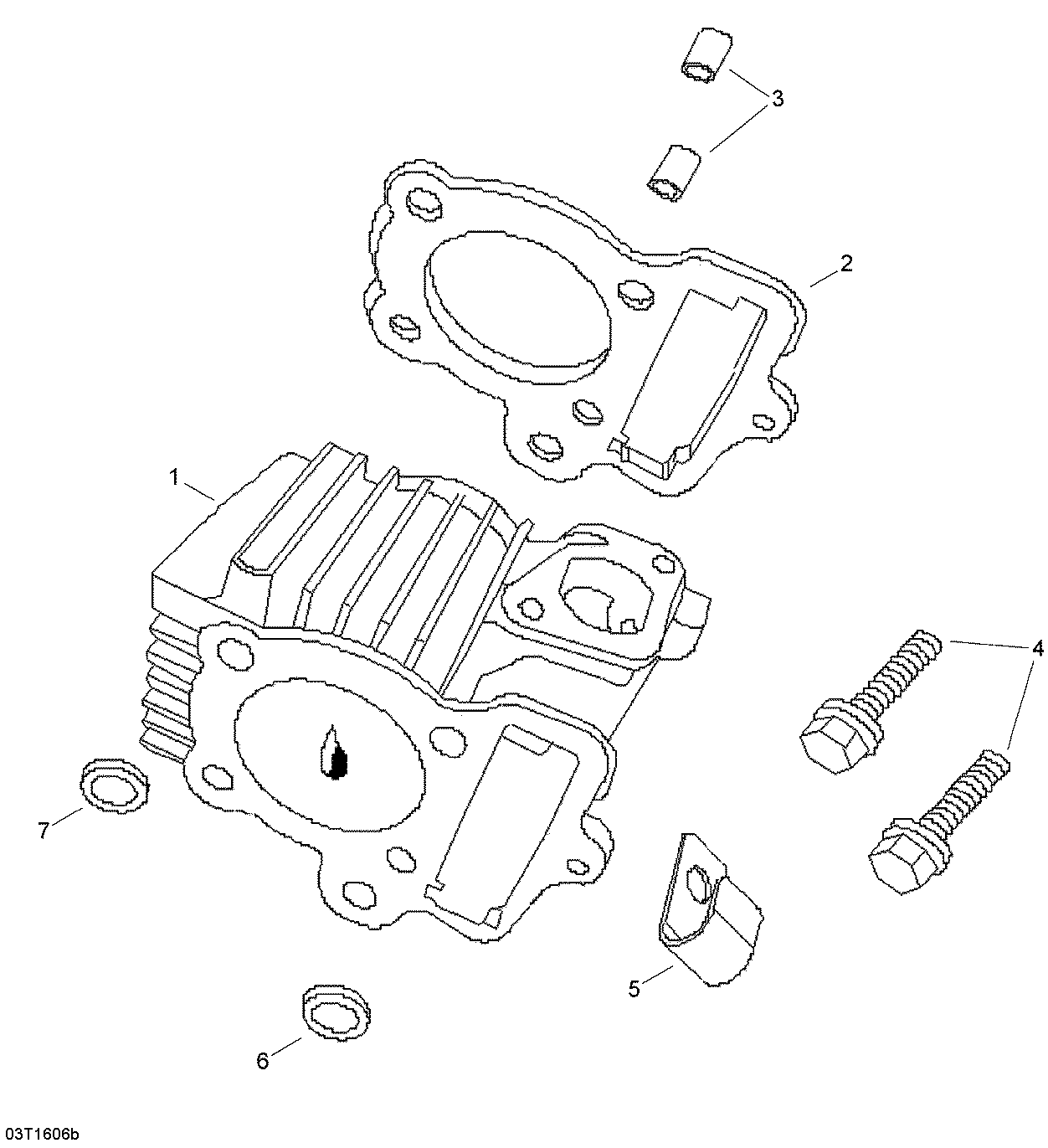 An Image of a Genuine Can-Am Parts Schematic Diagram showing the schematic - CYLINDER