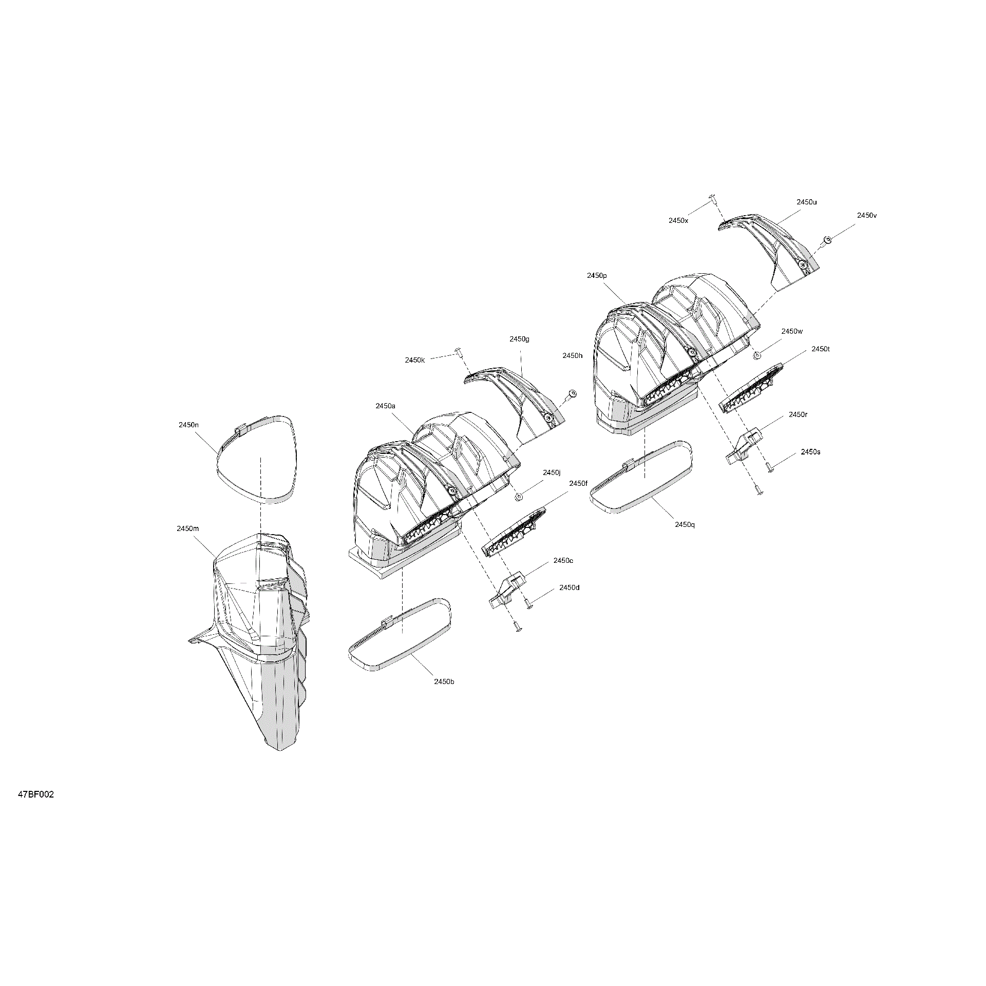 An Image of a Genuine Can-Am Parts Schematic Diagram showing the schematic - BODY - SNORKEL
