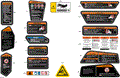 BODY - WARNING DECALS - 2026 CAN AM OUTLANDER 1000R 4X4 BACKCOUNTRY - CALI - STEALTH BLACK