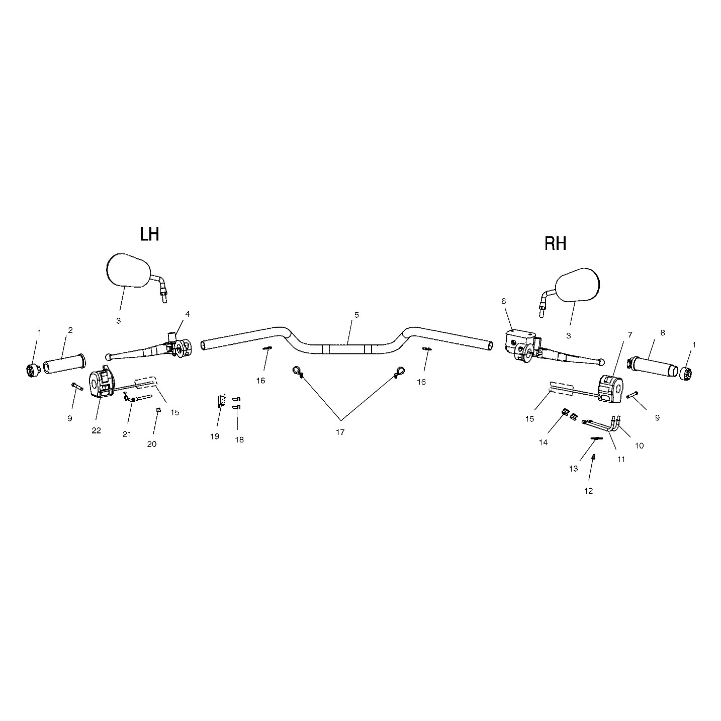 Dart, Handlebar by Polaris 5433140 OEM Hardware