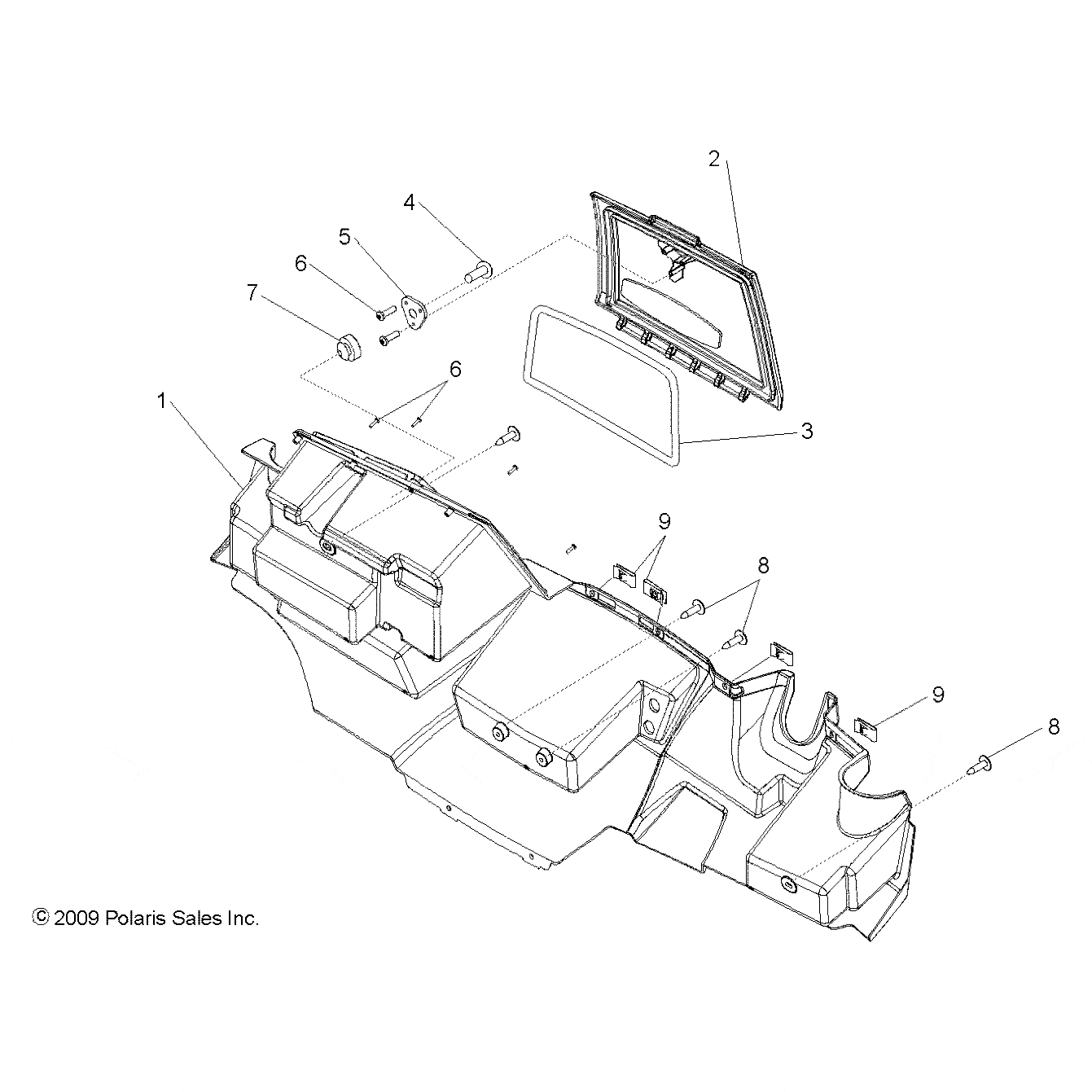 Dash Assembly, Storage, Gloss B by Polaris 2633895-070 OEM Hardware P2633895-070 Off Road Express