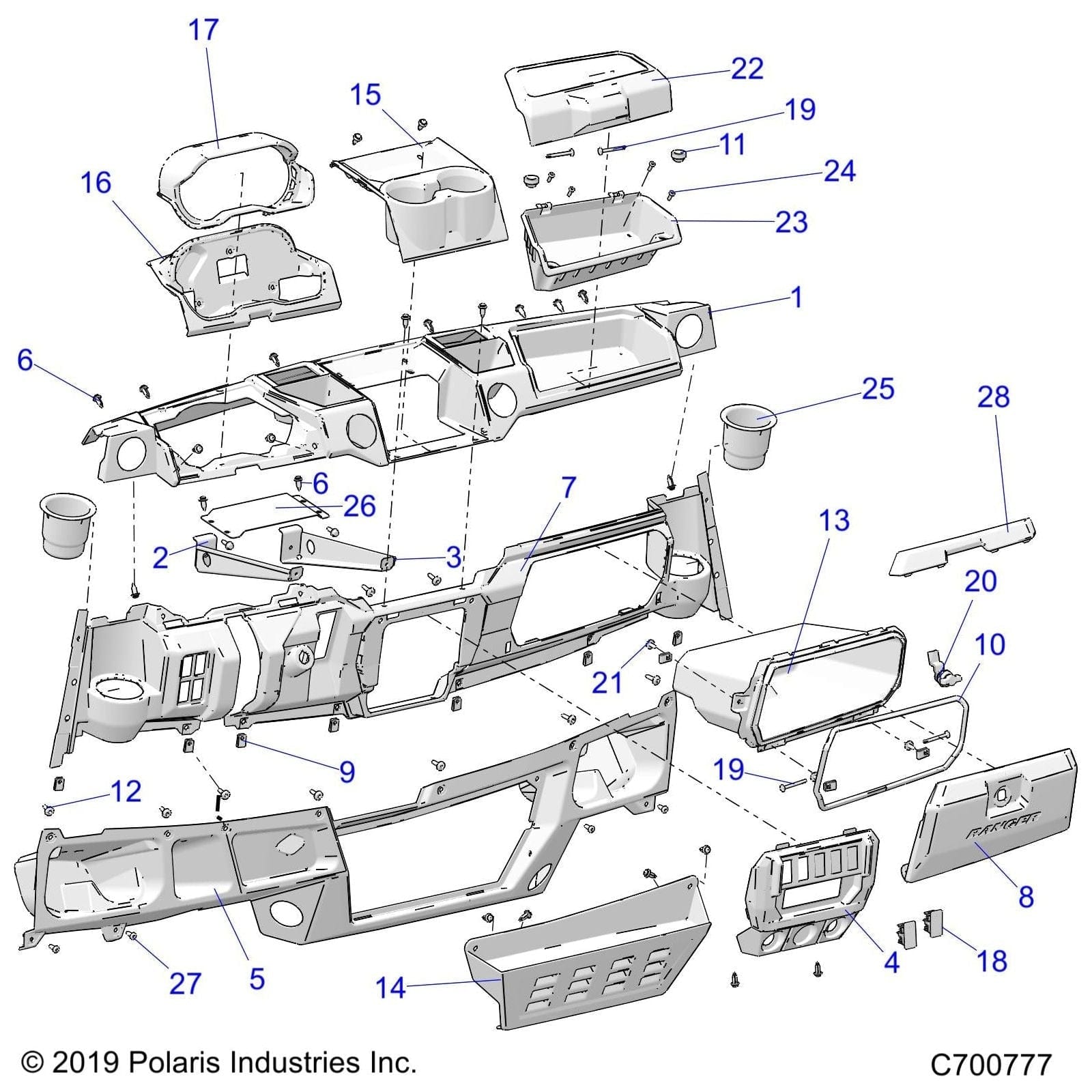 Dash Control Router, Gloss Blac by Polaris 5454259-070 OEM Hardware P5454259-070 Off Road Express