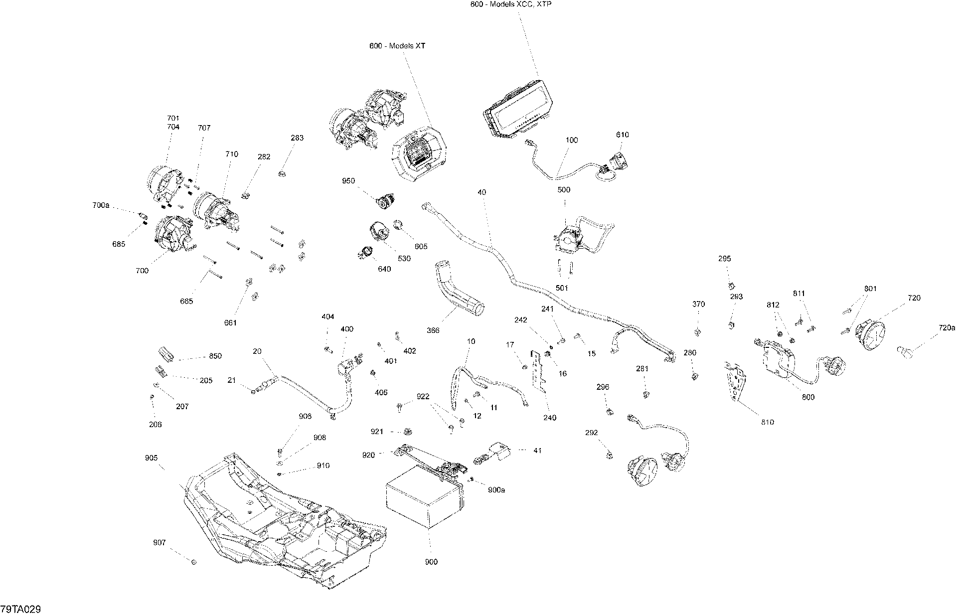 An Image of a Genuine Can-Am Parts Schematic Diagram showing the schematic - ELECTRIC - SYSTEM
