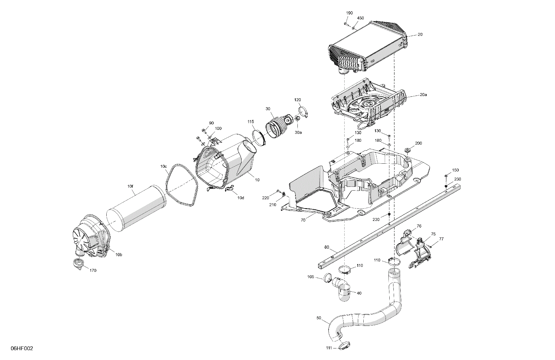 An Image of a Genuine Can-Am Parts Schematic Diagram showing the schematic - ENGINE - AIR INTAKE