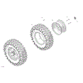 DRIVE - FRONT WHEELS - 2026 CAN AM DEFENDER 6X6 HD10 LTD CAB - DUSTY NAVY SATIN - 65" WIDTH