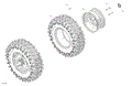 DRIVE - FRONT WHEELS - 2026 CAN AM DEFENDER PRO HD10 LTD CAB - DUSTY NAVY SATIN - 65" WIDTH - (2)