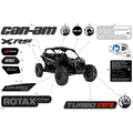 BODY - DECALS - 2026 CAN AM MAVERICK TURBO RR X RS SAS - TIMELESS BLACK METALLIC - 72" WIDTH