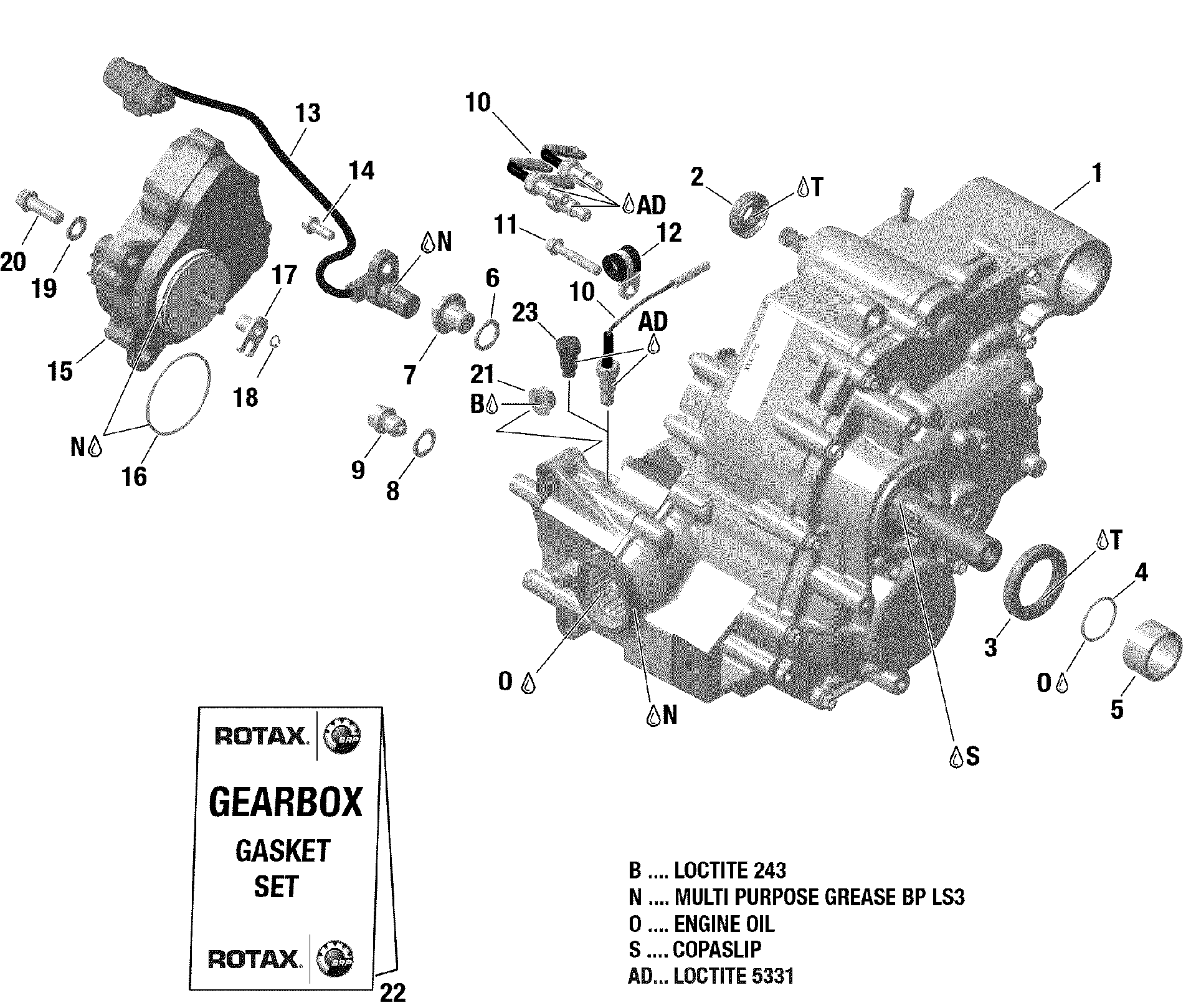 An Image of a Genuine Can-Am Parts Schematic Diagram showing the schematic - GEAR BOX AND COMPONENTS - 420685398 - STD - DPS - XT - XTP