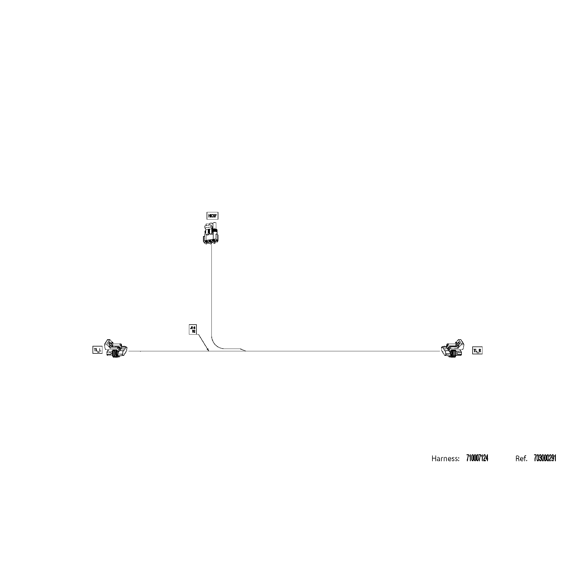 An Image of a Genuine Can-Am Parts Schematic Diagram showing the schematic - ELECTRIC - WIRING HARNESS TAILLIGHT - 710007124
