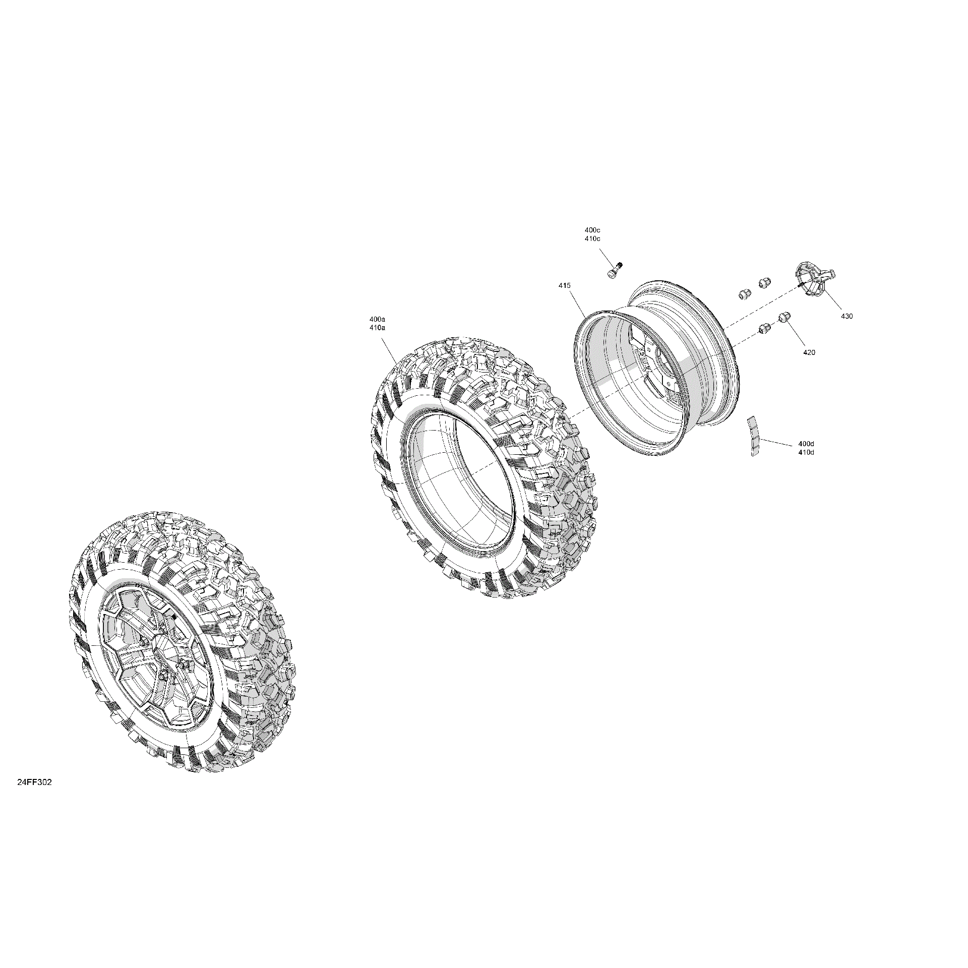 An Image of a Genuine Can-Am Parts Schematic Diagram showing the schematic - DRIVE - FRONT WHEELS