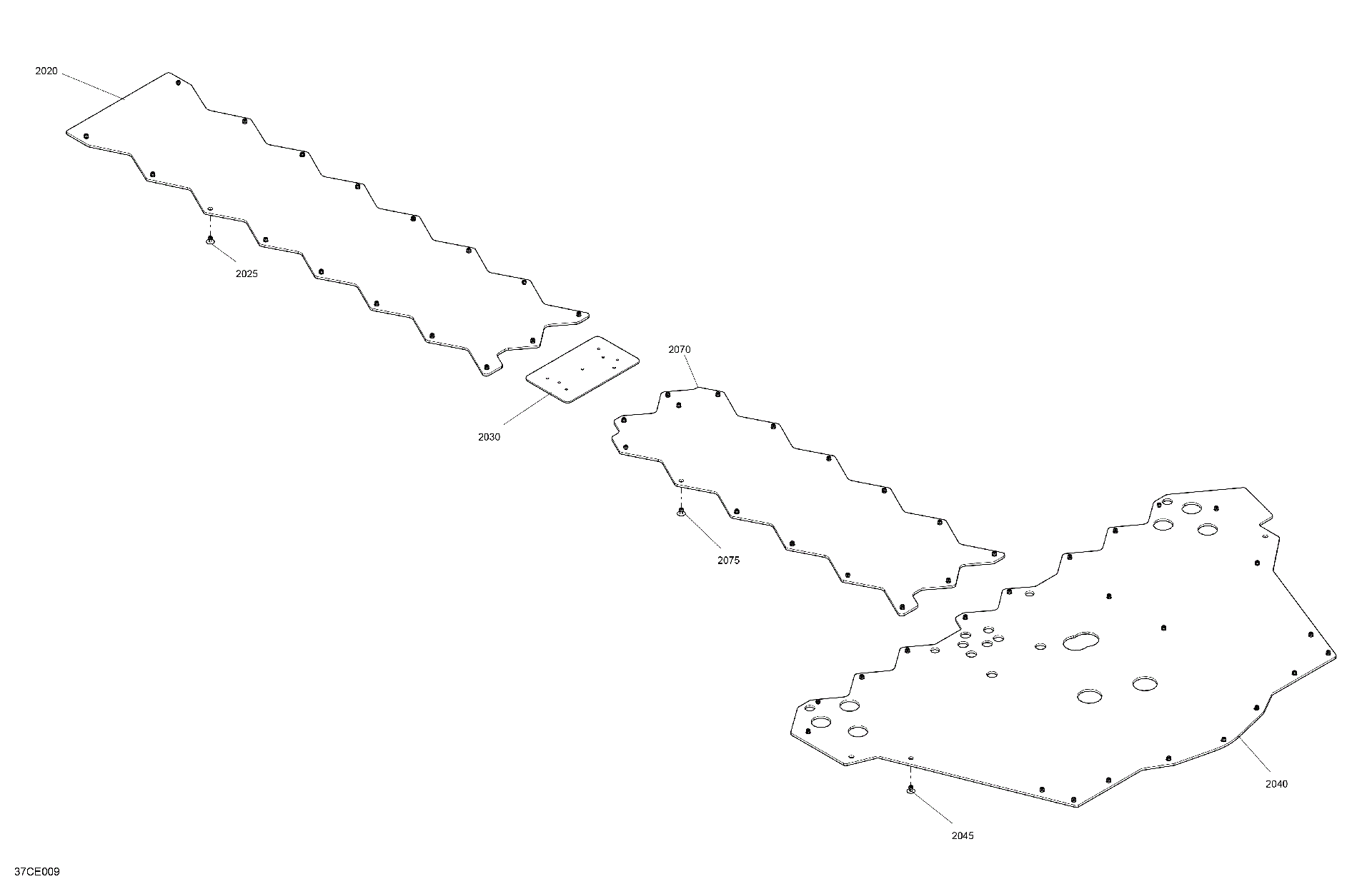 An Image of a Genuine Can-Am Parts Schematic Diagram showing the schematic - BODY - SKID PLATE
