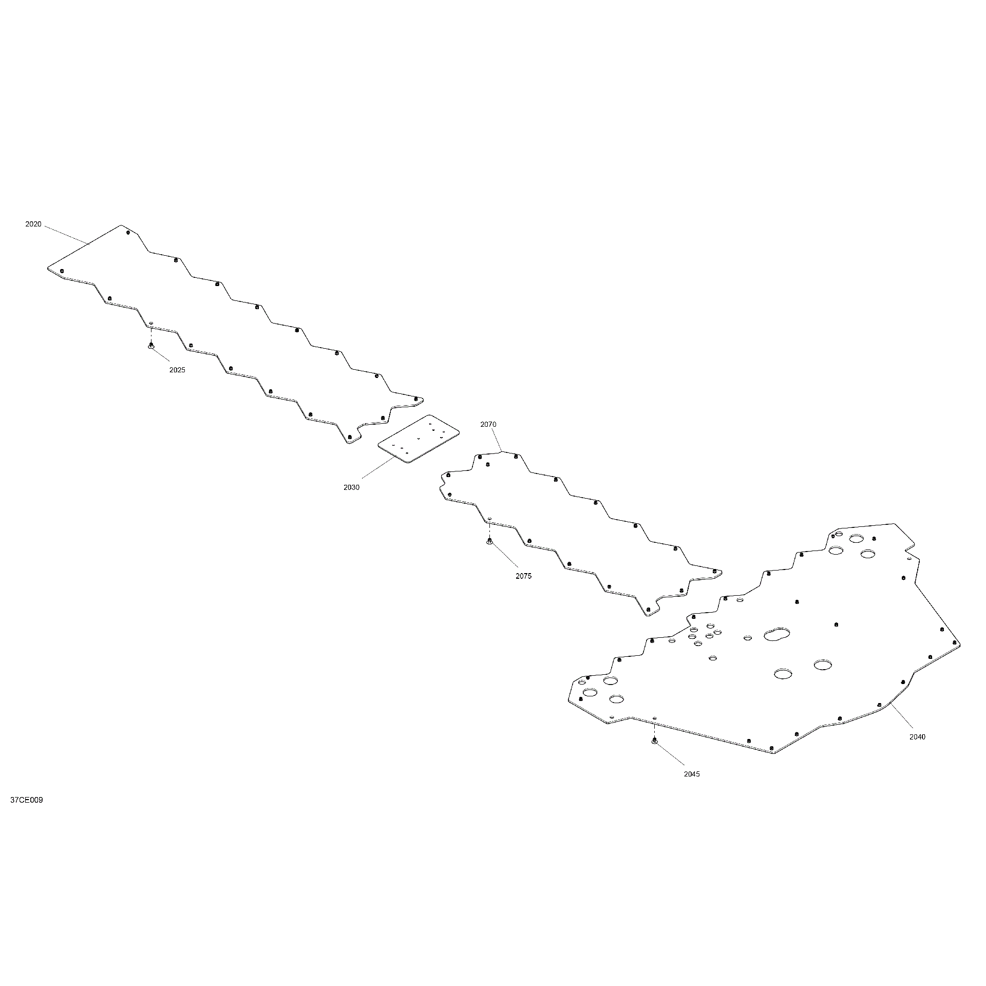 An Image of a Genuine Can-Am Parts Schematic Diagram showing the schematic - BODY - SKID PLATE