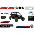 BODY - DECALS - 2026 CAN AM MAVERICK TURBO RR X DS - DUSTY NAVY SATIN - 64" WIDTH