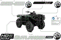 BODY - FEATURE DECALS - 2026 CAN AM OUTLANDER PRO HD5 4X4 XU - CALI - COMPASS GREEN