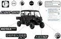 BODY - DECALS - 2025 CAN AM DEFENDER MAX HD10 XT - STEALTH BLACK - 64" WIDTH