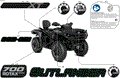 BODY - FEATURE DECALS - 2025 CAN AM OUTLANDER MAX 700 4X4 XT - PLATINUM SILVER SATIN - (2)