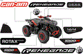 BODY - FEATURE DECALS - 2018 CAN AM RENEGADE 4X4 1000R - CAN AM RED