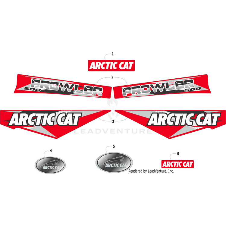 Decal, Arctic Cat By Arctic Cat 7411-786 OEM Hardware 7411-786 Off Road Express