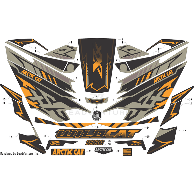 Decal, Arctic Cat By Arctic Cat 9411-292 OEM Hardware 9411-292 Off Road Express