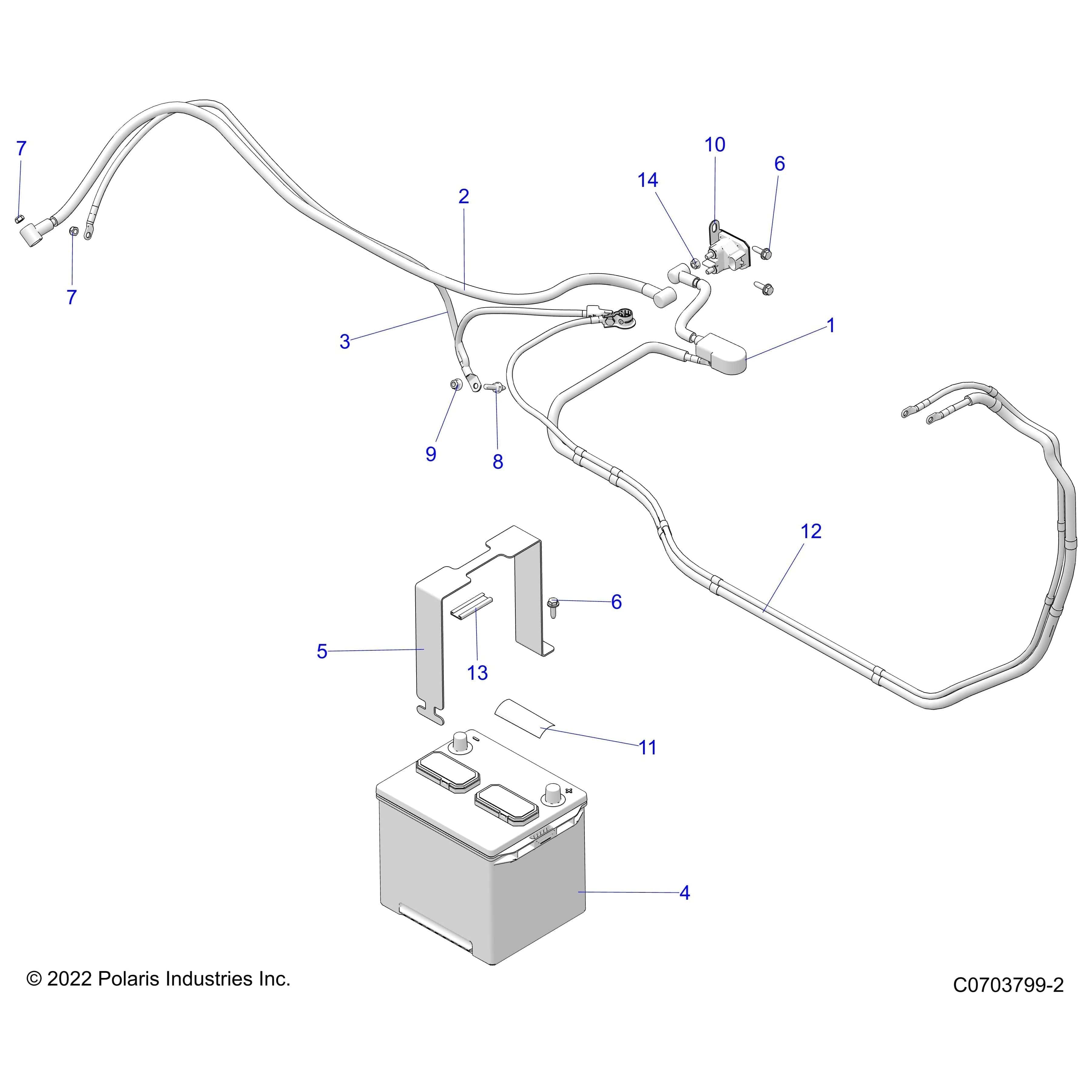 Decal-Battery,Diesel,Polaris by Polaris 7177052 OEM Hardware P7177052 Off Road Express
