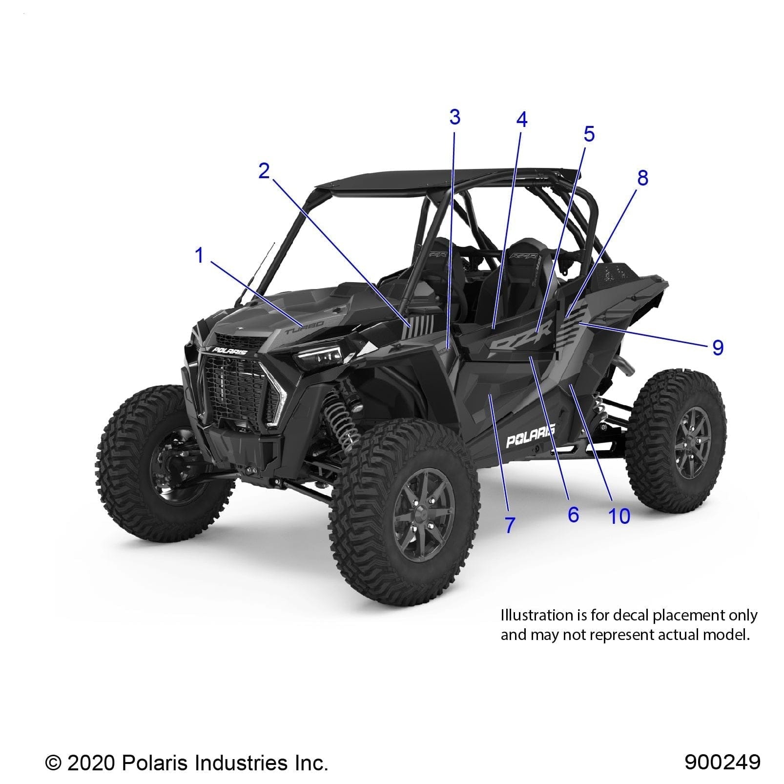 Decal-Door,Lower,Mid,Right by Polaris 7193820 OEM Hardware P7193820 Off Road Express